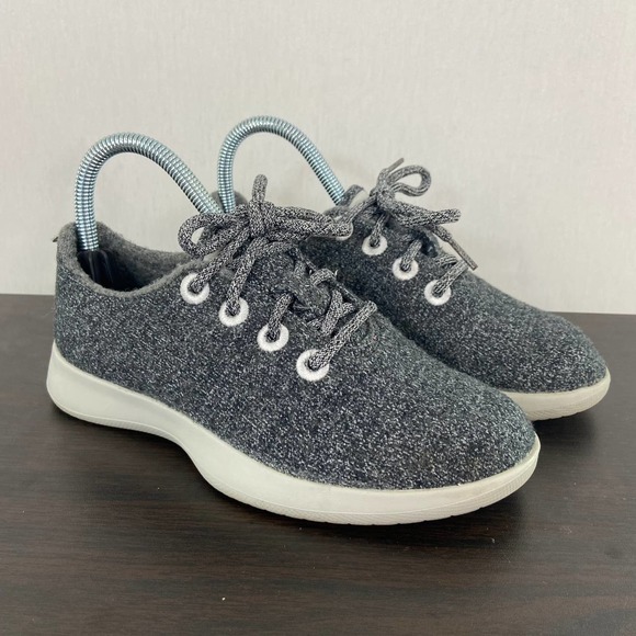 allbirds Shoes - Allbirds Womens Wool Runners 0219 NV1 Gray Lace Up Low Top Running Shoes Size 6